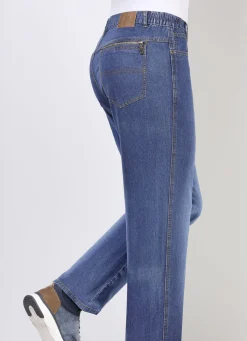 Jeans mit Dehnbundeinsätzen in 3 Farben