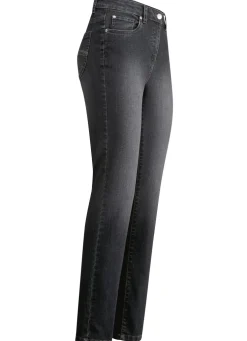 Jeans mit schönen Stickereien und funkelnden Strassteinen