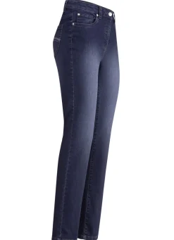 Jeans mit schönen Stickereien und funkelnden Strassteinen