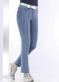 Jeans mit schöner Stickerei