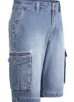 Jeans-Bermudas mit Cargotaschen