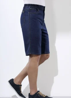 Jeans-Bermudas mit Dehnbundeinsätzen in 3 Farben