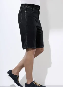 Jeans-Bermudas mit Dehnbundeinsätzen in 3 Farben