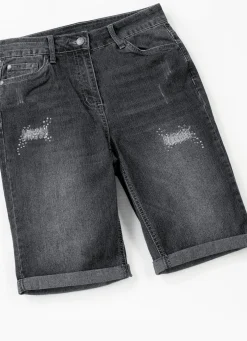Jeans-Bermudas mit tollen Used-Effekten