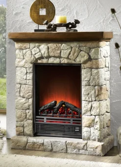 Kaminumbau mit spezieller LED-Beleuchtung