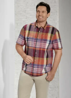 Kariertes Hemd mit Brustpattentaschen