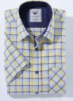 Kariertes "Milano Italy"-Hemd in 4 Farben