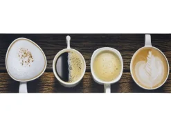 Küchenläufer Kaffeetassen, mit rutschhemmender Rückseite