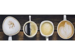 Küchenläufer Kaffeetassen, mit rutschhemmender Rückseite