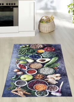 Küchenläufer und Teppiche mit rutschhemmender Rückseite