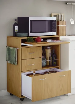 Küchenrollwagen mit ausziehbarer Arbeitsfläche