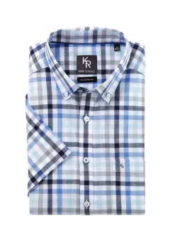 King's Road-Hemd mit Button-Down-Kragen in 4 Farben