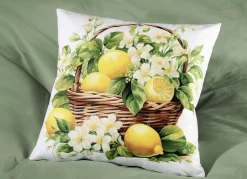 Kissenbezug Zitronen mit Reißverschluss