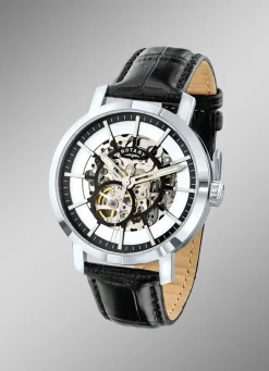 Klassische Automatik-Herrenuhr mit sichtbarem Werk