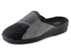 Klassische Damen-Hausschuhe, Weite H, im Textil-Materialmix