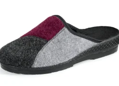 Klassische Damen-Hausschuhe, Weite H, im Textil-Materialmix