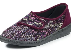 Klassische Damen-Hausschuhe, Weite H, mit Klettverschluss