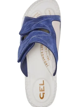 Klassische Damen-Pantoletten, Weite H, mit elastischem Material