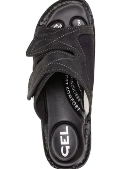 Klassische Damen-Pantoletten, Weite H, mit elastischem Material