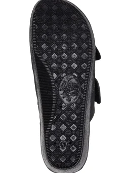 Klassische Damen-Pantoletten, Weite H, mit elastischem Material