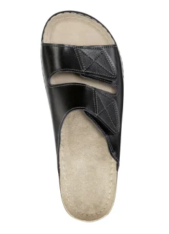 Klassische Herren-Pantoletten, mit Klettverschluss