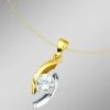 Klassischer Solitäranhänger in Bicolor mit Brillant