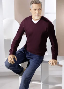 Klassischer V-Pullover in 4 Farben