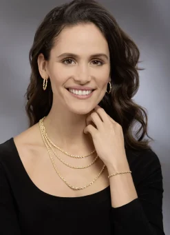 Klassissche Kordelketten-Garnitur, diamantiert