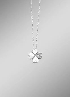 Kleeblatt-Anhänger mit Ankerkette