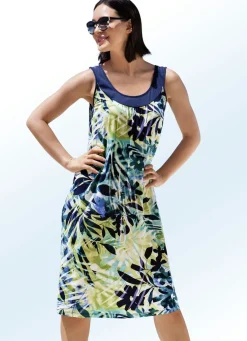 Kleid mit Raffungen, ärmellos