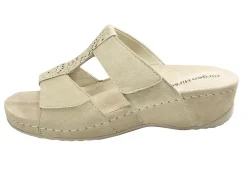 Klett-Pantolette aus echtem Leder