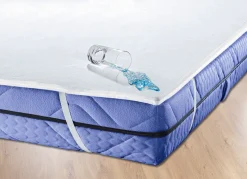 Kochfeste Matratzen-Schutzauflage mit Baumwoll-Frotteebezug