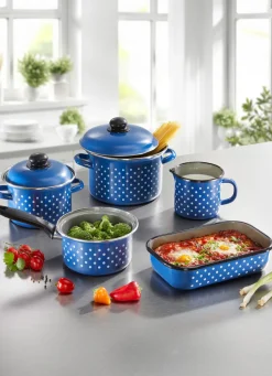 Koch-Set aus hochwertiger Emaillet, 5-teilig