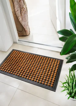 Kokos-Fußmatte mit rutschfestem Gummirücken