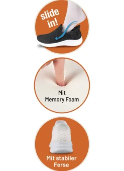 Komfort-Sliding Sneaker mit Stretch-Fit Passform