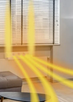 Kompakter, akkubetriebener Heizungsventilator