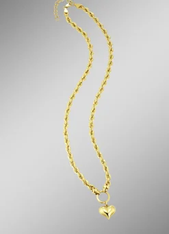 Kordelkette mit Herz-Anhänger