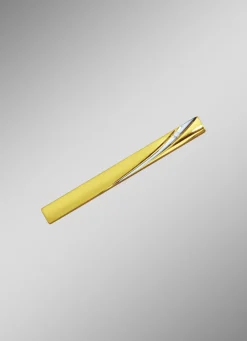 Krawattenhalter mit Weißgoldrille
