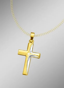 Kreuz-Anhänger in Bicolor