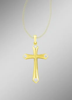 Kreuz-Anhänger mit Diamant