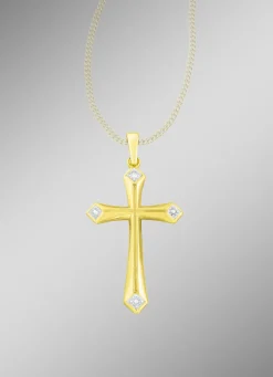 Kreuz-Anhänger mit Diamant