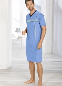 Kurzarm-Nachthemd mit V-Ausschnitt