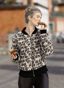 Kurzjacke aus Teddyplüsch