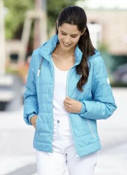 Kurzjacke mit abnehmbarer Kapuze