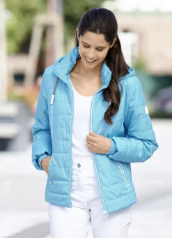 Kurzjacke mit abnehmbarer Kapuze