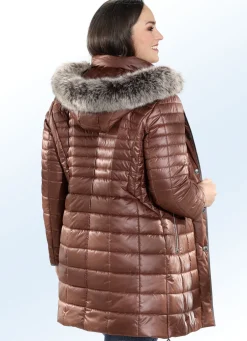 Kurzmantel mit Akzenten aus Nappaleder-Imitat