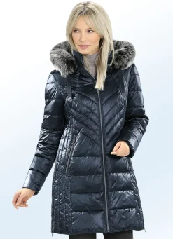 Kurzmantel mit Längssteppung