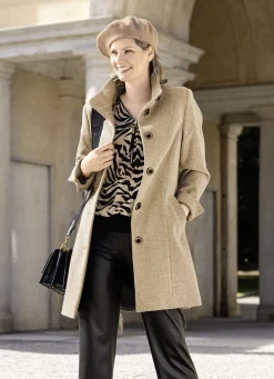 Kurzmantel mit Stehkragen