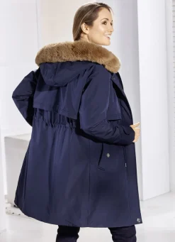 Kurzmantel mit verdeckter Klettleiste