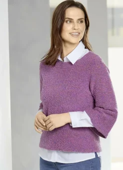 Kurzpullover aus Bouclé-Melangegarn